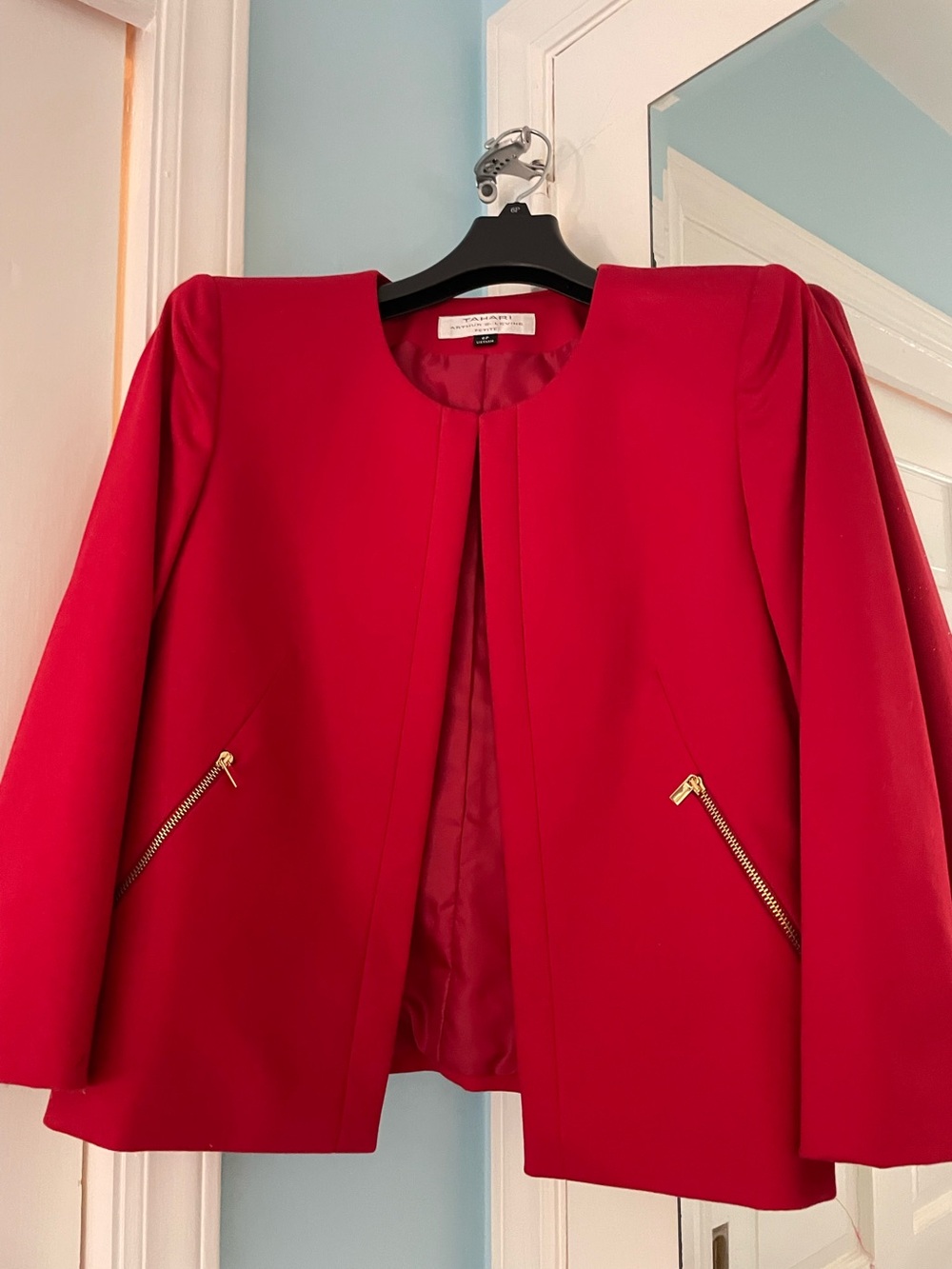 Bright Red 6P TAHARI Jacket